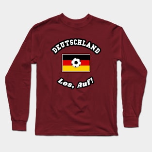 ⚽ Deutschland Football, Schwarz-Rot-Gold, Los Auf! Team Spirit Long Sleeve T-Shirt